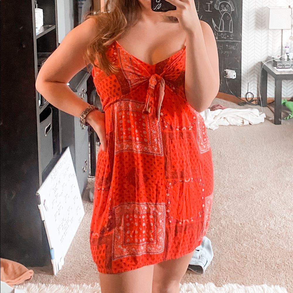 red dress